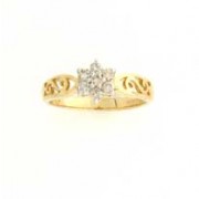 9ct 25pt DIA.SET S DESIGN CLUSTER RING