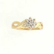 9ct 20pt DIA.SET FANCY CLUSTER RING    =