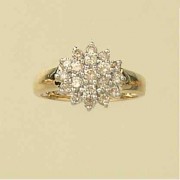 GPC 1ct DIAMOND CLUSTER RING