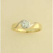 9ct 20pt DIA. FANCY RUBSET SOLITAIRE