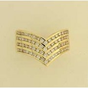 9ct 1.0ct DIAMOND 4 ROW WISHBONE RING