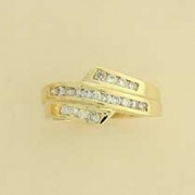 9ct 50pt DIAMOND FANCY CHANNEL SET RING