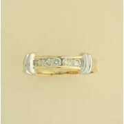 9ct 25pt DIAMOND CHANNEL SET 2 COL.RING