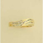 9ct 25pt DIA.CHANNEL SET WAVY BAND