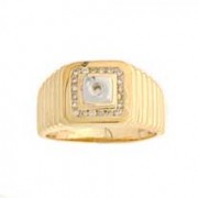 9ct 25pt CHANNEL SET SQ.TOP RING