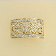 9ct 25pt DIAMOND FANCY OPEN WORK RING