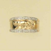 9ct 10pt DIAMOND PANTHER RING