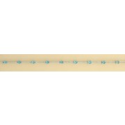 9ct WHITE 45pt DIA/BLUE TOPAZ BRAC