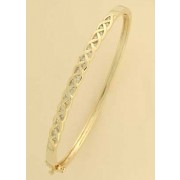 9ct 50pt DIA.SET PLAIT DESIGN BANGLE