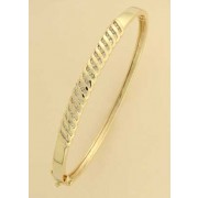 9ct 50pt DIA.SET PLAIT DESIGN BANGLE