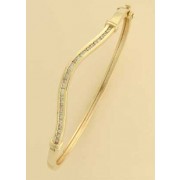 9ct 50pt DIA.SET 1/2 WISHBONE BANGLE