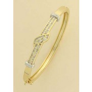 9ct 70pt DIAMOND SET FANCY BANGLE