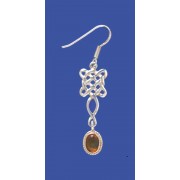 SPC AMBER CELTIC DROP EARRING          =