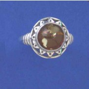 SPC SUN PATTERN 9mm ROUND AMBER RING   -