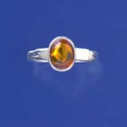 SPC 8x6 OVAL AMBER RING