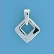 SPC DIAMOND SET CUTOUT SQUARE PEND.   +C