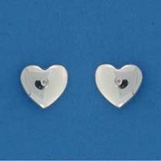 SPC DIA SET 11mm HEART STUDS