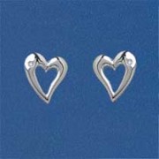 SPC DIA.SET OPEN TIF HEART STUDS