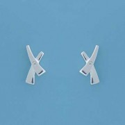 SPC 11mm DIA SET FLAT KISS CROSS STUDS