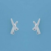 SPC 11mm DIA SET FLAT KISS CROSS STUDS