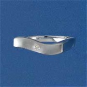 SPC DIA.SET WAVY SIGNET RING