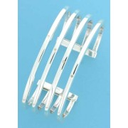 SPC 4 DIA SET 4 ROW CUFF BANGLE