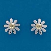 SIL/9ct 12mm DAISY STUDS               =