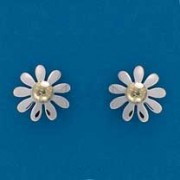 SIL/9ct 12mm DAISY STUDS               =