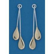 SIL/9ct DOUBLE PADDLE DROPS