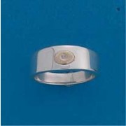 SIL/9ct OVAL/2pt DIA 7mm TAPERING BAND