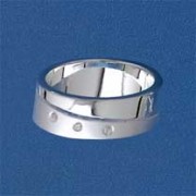 SPC MATT/POLISHED CZ SET 6mm FLAT BAND