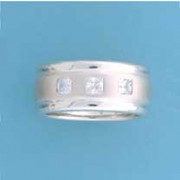 SPC 3 SQ.CZ SET 10mm MATT/POLISHED BAND=
