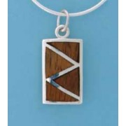 SPC WOOD INLAID 21x13mm RECT.PENDANT   =