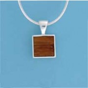 SPC WOOD INLAID 9mm SQUARE PENDANT