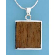 SPC 22mm SQUARE WOOD PENDANT