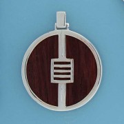 SPC WOOD INLAID 35mm ROUND PENDANT