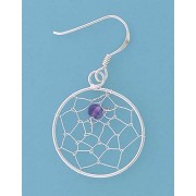 SPC 20mm AMETHYST DREAMCATCHER EARRINGS