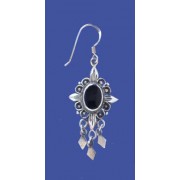 SPC ONYX FANCY TASSLE DROP EARRINGS    =