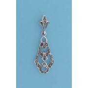 SPC CUTOUT FANCY MARCASITE DROP EARRING=