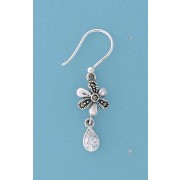 SPC MARC.FLOWER/CZ TEARDROP EARRING    =