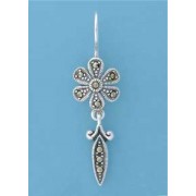 SPC FANCY MARCASITE FLOWER DROPS       =