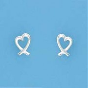 SPC 9mm FANCY CROSSOVER HEART STUDS    =