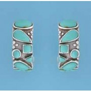 SPC TURQ SET HALF HOOPSTUDS