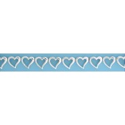 SPC 14mm WIDE TIF HEARTS LINKED BRACELET