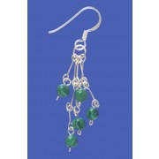 SPC MALACHITE BEADS DROP EARRING       -