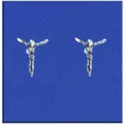 SPC TINY CRUCIFIX FIGURE STUDS-SOLD 3prs