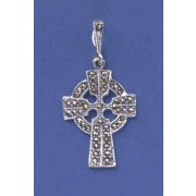 SPC 27x20mm MARCASITE CELTIC CROSS     -