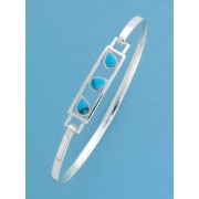 SPC 3 TEARDROP TQ RECT.TOP CLIP BANGLE =