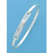 SPC 6mm WIDE M.O.P.INLAYED CLIP BANGLE =