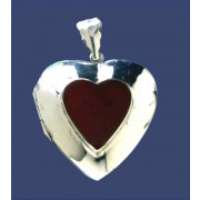 SPC 32mm CORNELIAN HEART LOCKET        =